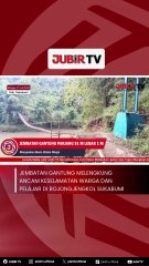 Jembatan Gantung Melengkung Ancam Keselamatan Warga dan Pelajar di Bojongjengkol Sukabumi
