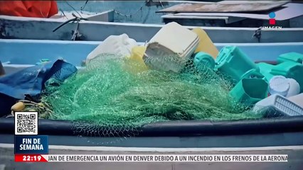 Las costas de Veracruz se llenan de plásticos y palizada