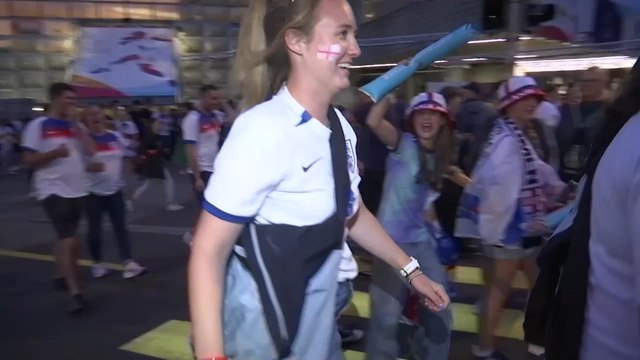Locura con los aficionados ingleses tras vencer a España en la final de la Eurocopa