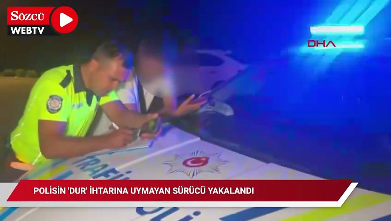 Nevşehir'de polisin 'dur' ihtarına uymayan sürücü yakalandı