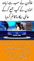 Egg Cups Gone Wild Woman Sets Unbelievable World Record!