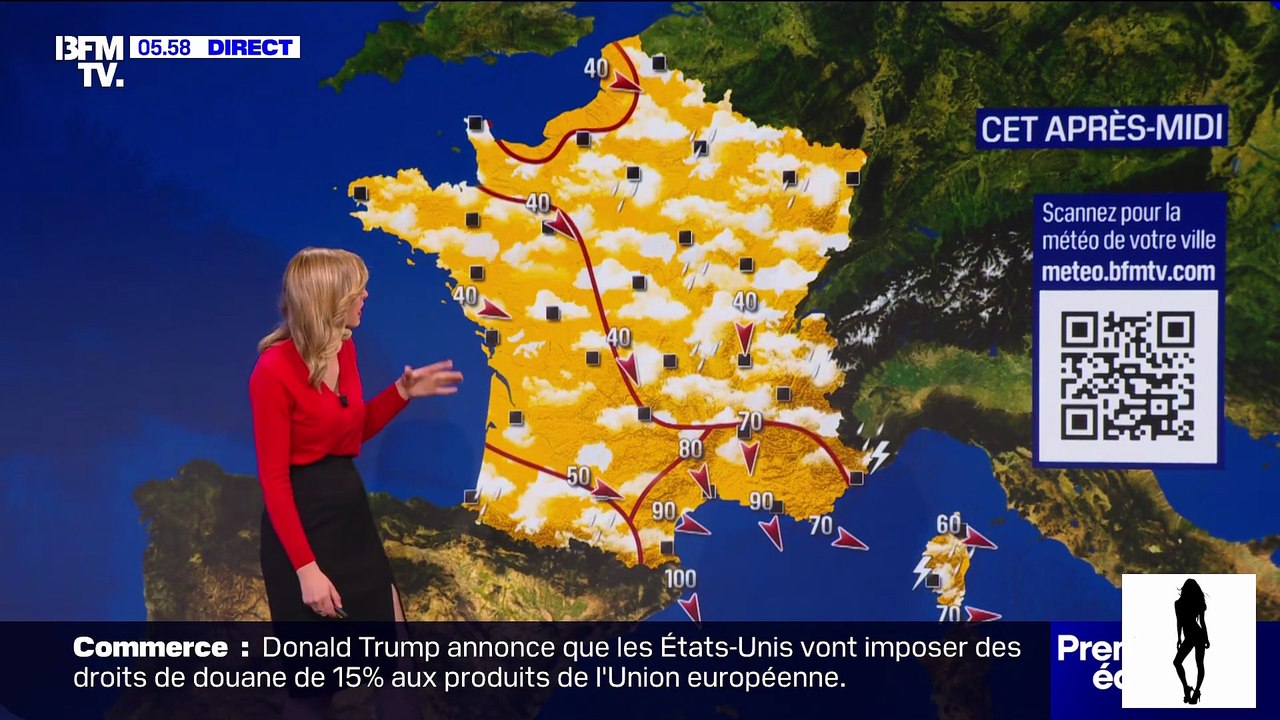Éléonore Boccara – BFM TV – 28 juillet 2025 | Météo : vent, incendies, fraîcheur et orages