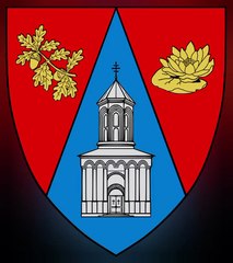 Coat of Arms of Ilfov County. Lambang Kebesaran Kabupaten Ilfov. Stema Județului Ilfov. Armoiries du comté d'Ilfov. Brasão do Condado de Ilfov. Escudo de armas del condado de Ilfov. Stemma della contea di Ilfov. Wappen des Kreises Ilfov.Herb powiatu Ilfov
