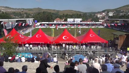 Sinoplu pehlivan altın kemeri taktı