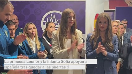 La princesa Leonor y la infanta Sofía muestran su apoyo a la selección tras la Eurocopa