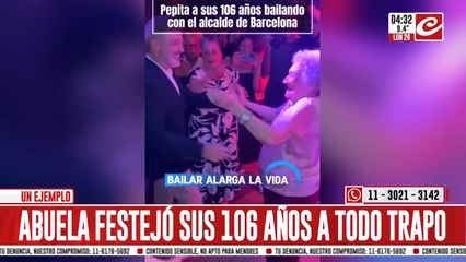¡Cumplió 106 años y los festejó a puro baile!
