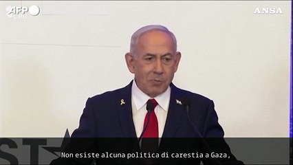 Netanyahu: "Non c'e' fame a Gaza"