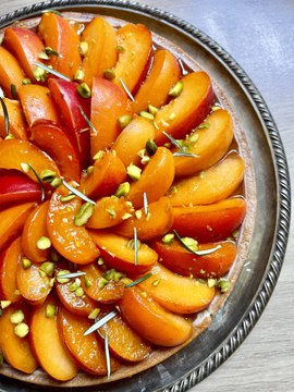 Tarte Abricot Pistache et Romarin | Recette Facile Estivale avec Abricots Pochés, Crème de Pistache