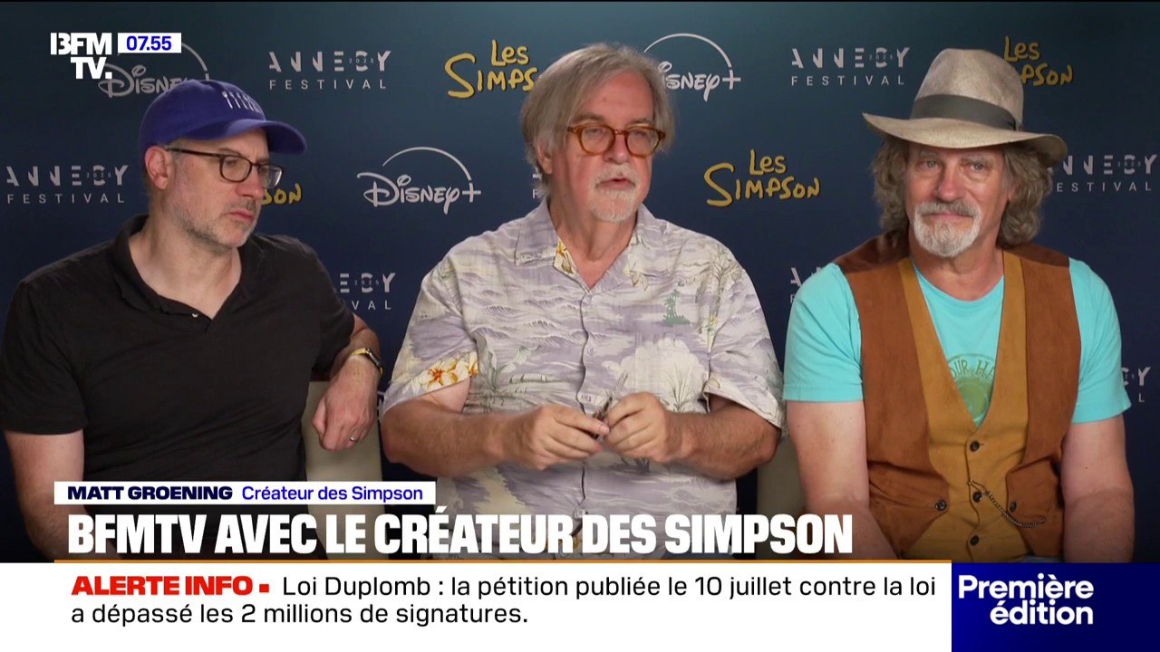 "À l'été 1989, la série avait conquis tout le pays": BFMTV avec le créateur des Simpson Matt Groening