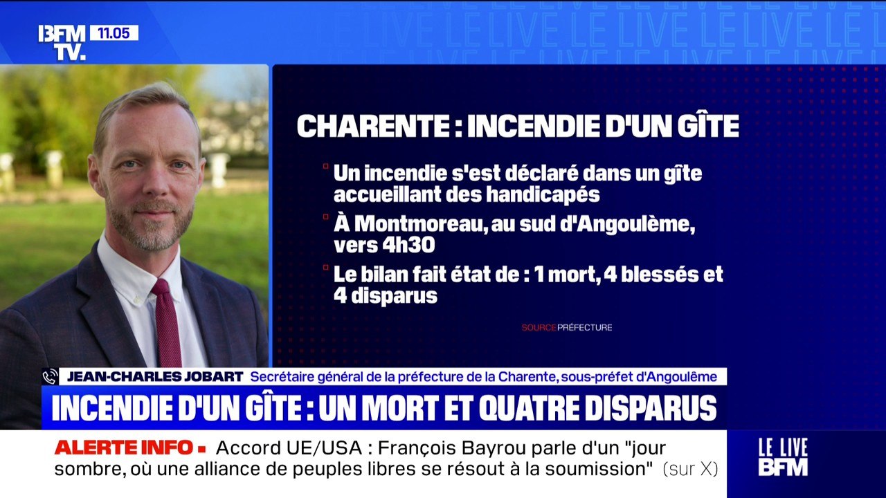 "L'hypothèse d'un accident" envisagée après l'incendie mortel d'un gîte en Charente