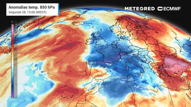 As anomalias térmicas continuarão bastante positivas em Portugal, ao contrário do que acontece no resto da Europa