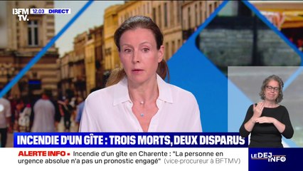 Incendie d'un gîte en Charente: "On a évidemment très peu d'espoir", réagit la ministre déléguée au handicap Charlotte Parmentier-Lecocq