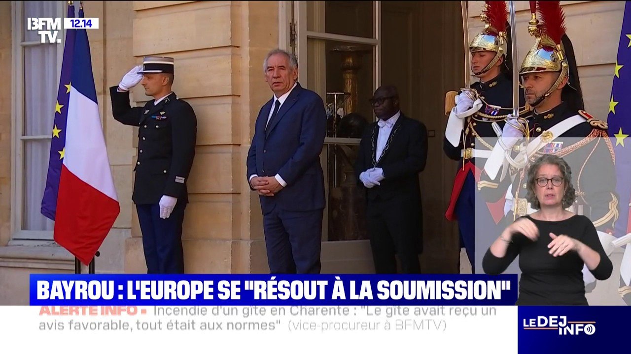 François Bayrou évoque une "soumission" après l'accord entre l'UE et les États-Unis sur les droits de douane