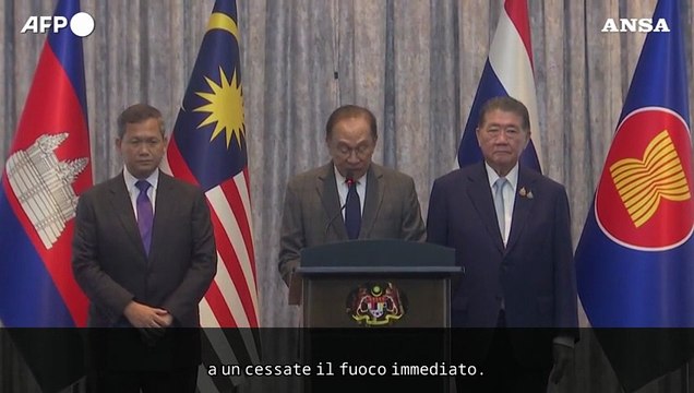 Thailandia e Cambogia concordano un cessate il fuoco immediato e incondizionato