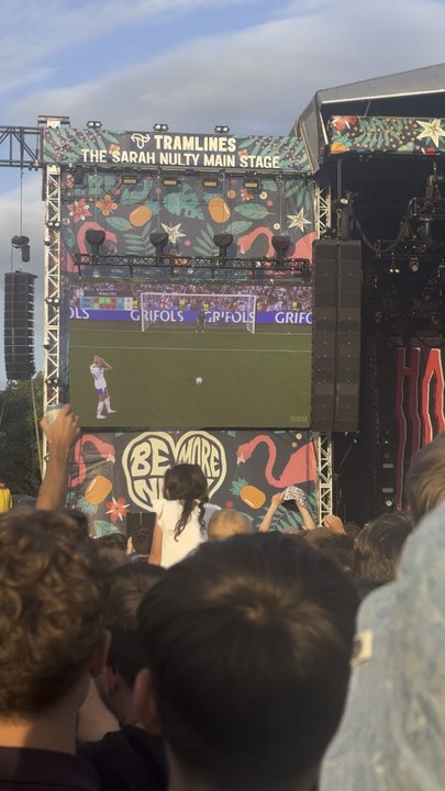 The moment England win the Euros in front of a huge crowd at Tramlines