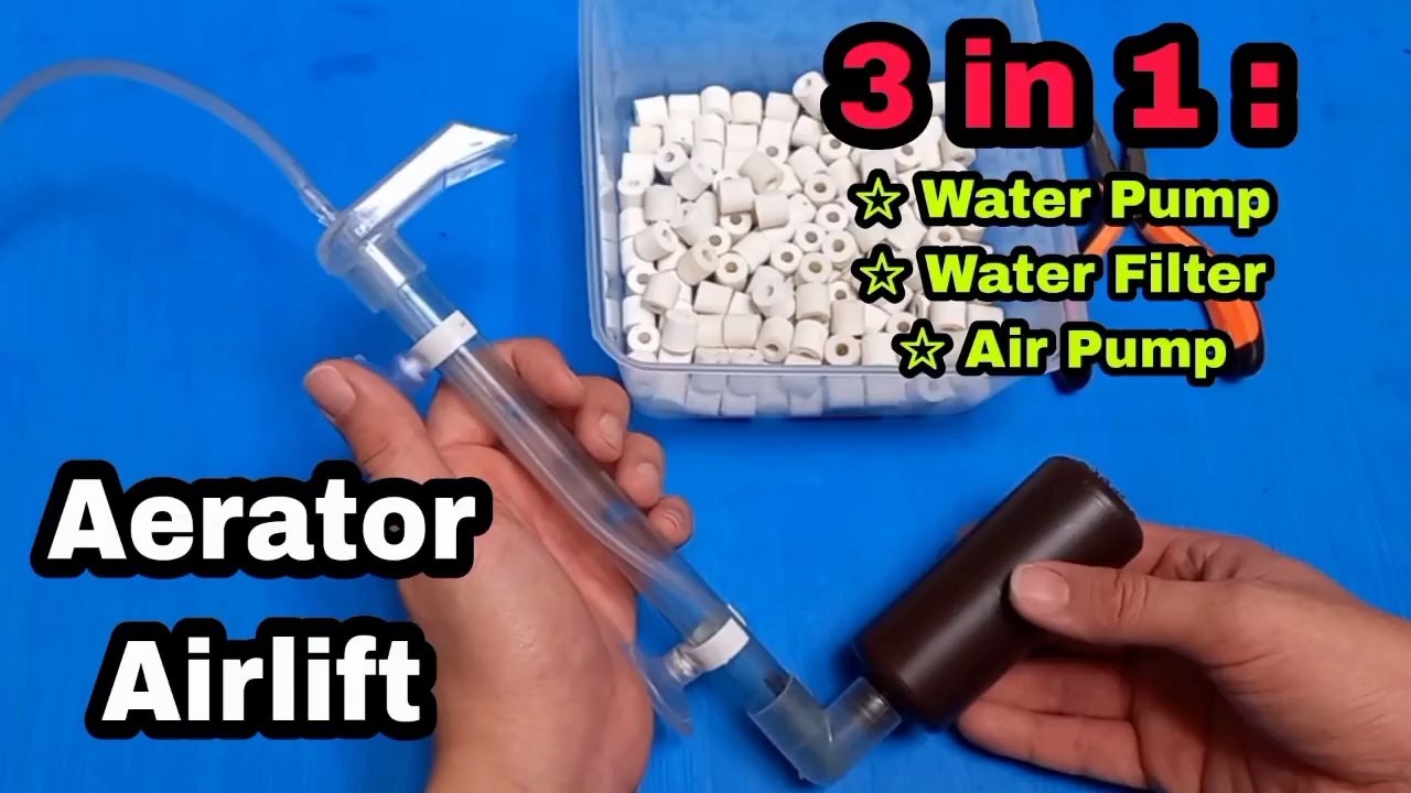 Aerator airlift filter DIY | Aerator biofoam filter DIY | Aquarium filter DIY