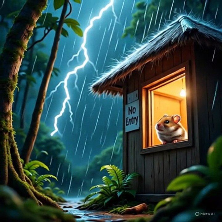 A little hamster enjoy