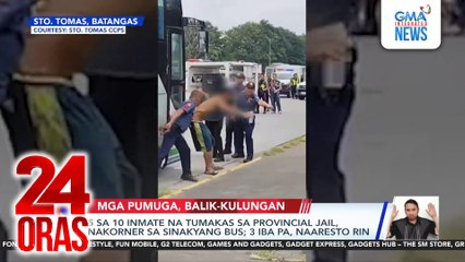 5 sa 10 inmate na tumakas sa provincial jail, nakorner sa sinakyang bus; 3 iba pa, naaresto rin | 24 Oras