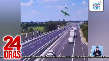 Eroplano, bumulusok sa highway; 2 patay; 2 sasakyan, nadamay; 3 sugatan | 24 Oras