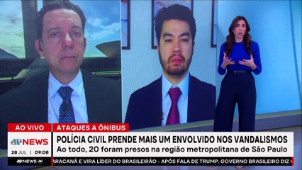 Polícia prende mais um suspeito por ataques a ônibus em SP; Trindade e Kobayashi comentam
