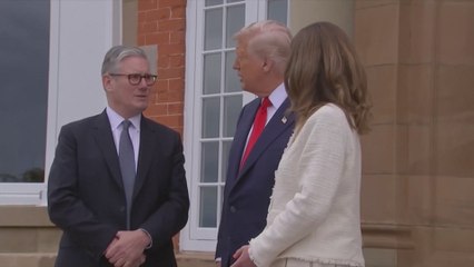TRUMP’s speech sabotaged by nonstop BAGPIPES in awkward Turnberry moment