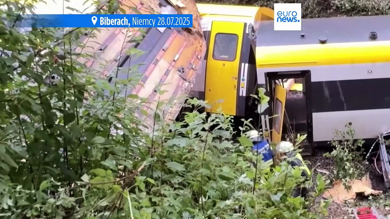 Niemiecka policja: osuwisko prawdopodobną przyczyną katastrofy kolejowej w Biberach