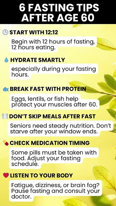 Senior Health Tips_ 6 Fasting Tips Everyone Over 60 Needs to Know!