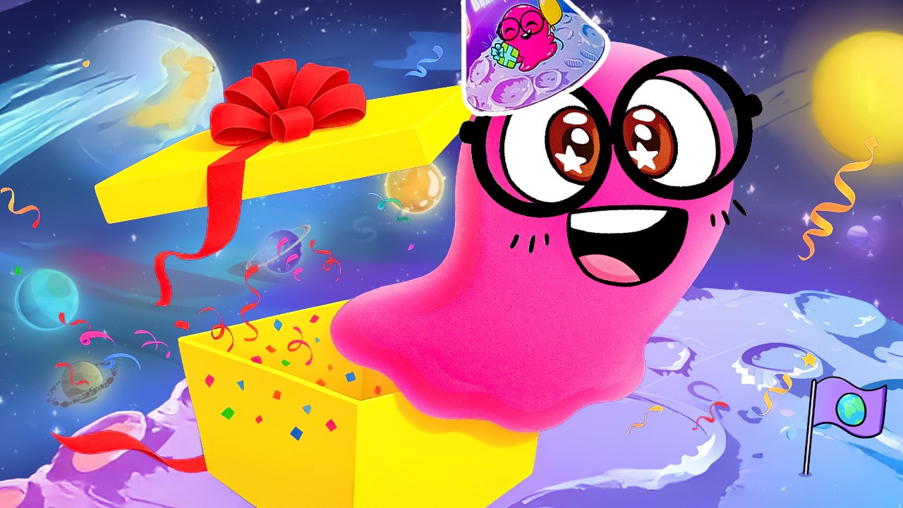 La meilleure fête DE TOUS LES TEMPS 🎊 Déco DIY & Jeux drôles par Sam le Slime | Thème de l’espace 👽