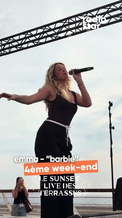 Emma interprète “barbie” sur la scène des Sunset Live des Terrasses #emma #sunsetlive #concert #live #staracademy