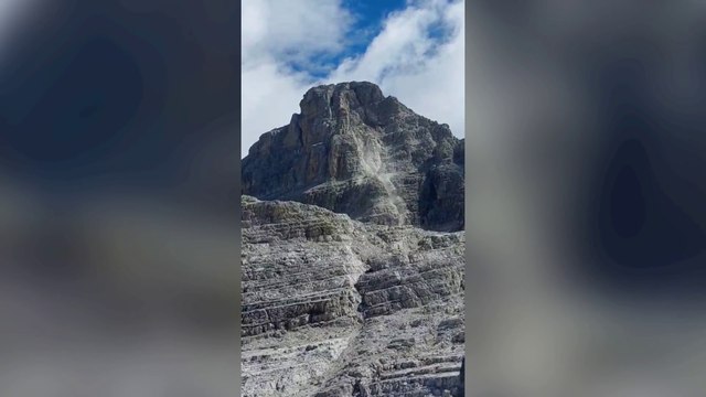 Dolomiti di Brenta, il video dei crolli di roccia da Cima Falkner: «Chiusi i sentieri di montagna, un centinaio di turisti evacuati»