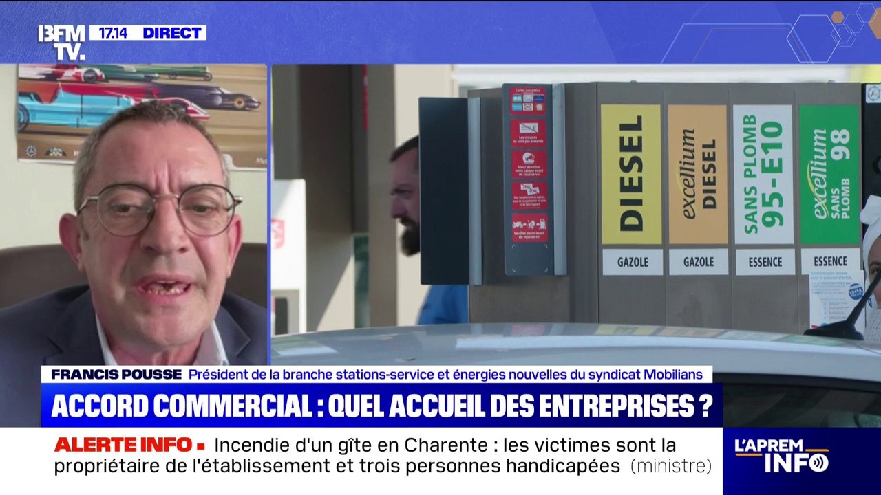 Accord UE-États-Unis: "Le prix à la pompe en France ne va pas bouger", estime Francis Pousse (syndicat automobile Mobilians)