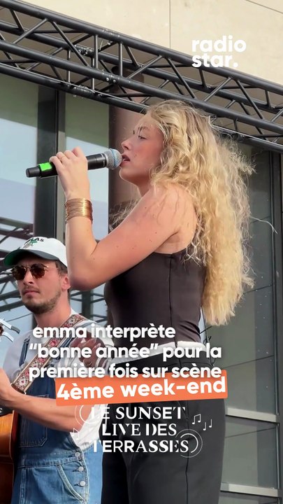 Emma interprète “bonne année” sur la scène des Sunset Live des Terrasses #emma #sunsetlive #concert #live #staracademy #starac