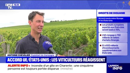 Accord UE-États-Unis: les viticulteurs parlent d'une "période d'incertitude" et s'inquiètent pour la suite de leurs exportations