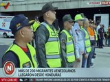 Arriban a Venezuela 204 connacionales provenientes de Honduras