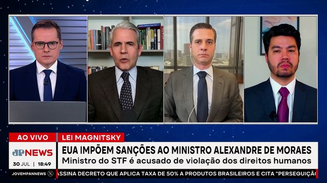 EUA aplicam sanções ao ministro Alexandre de Moraes e o acusam de violar direitos humanos