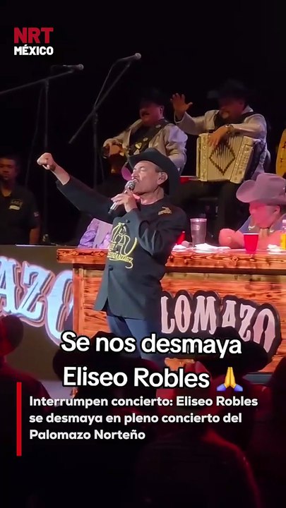 Durante un concierto del espectáculo musical Palomazo Norteño, realizado en Phoenix, Arizona, el cantante Eliseo Robles sufrió un desv@necimiento que preocupó al público y a sus compañeros.