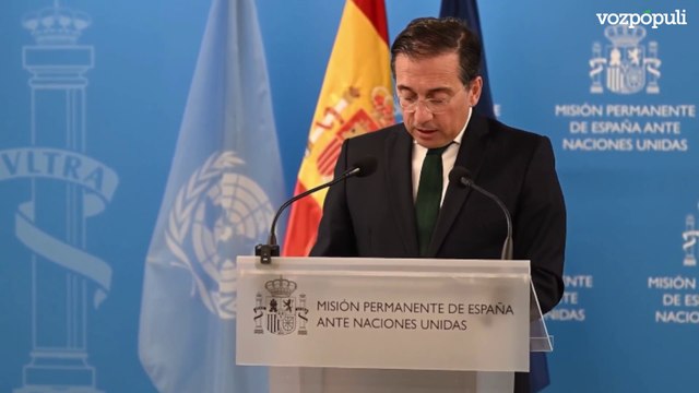 Albares propone un plazo de 12 a 15 meses para reconocimiento de Palestina y su entrada en la ONU