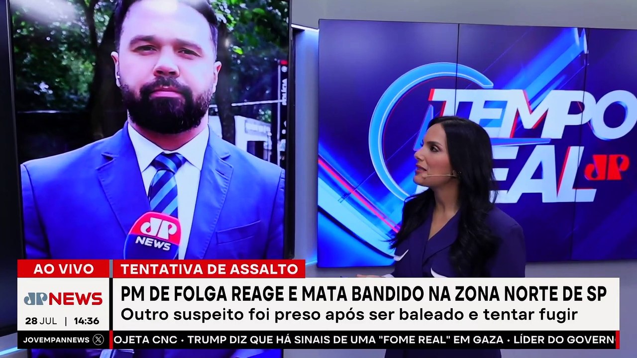 PM de folga reage a assalto e mata criminoso na Zona Norte de SP | TEMPO REAL