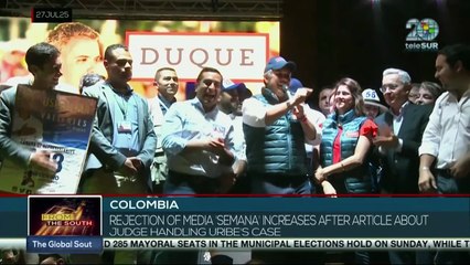 Colombia, Rejection of media 'Semana' increases after article about judge handling Uribe's case