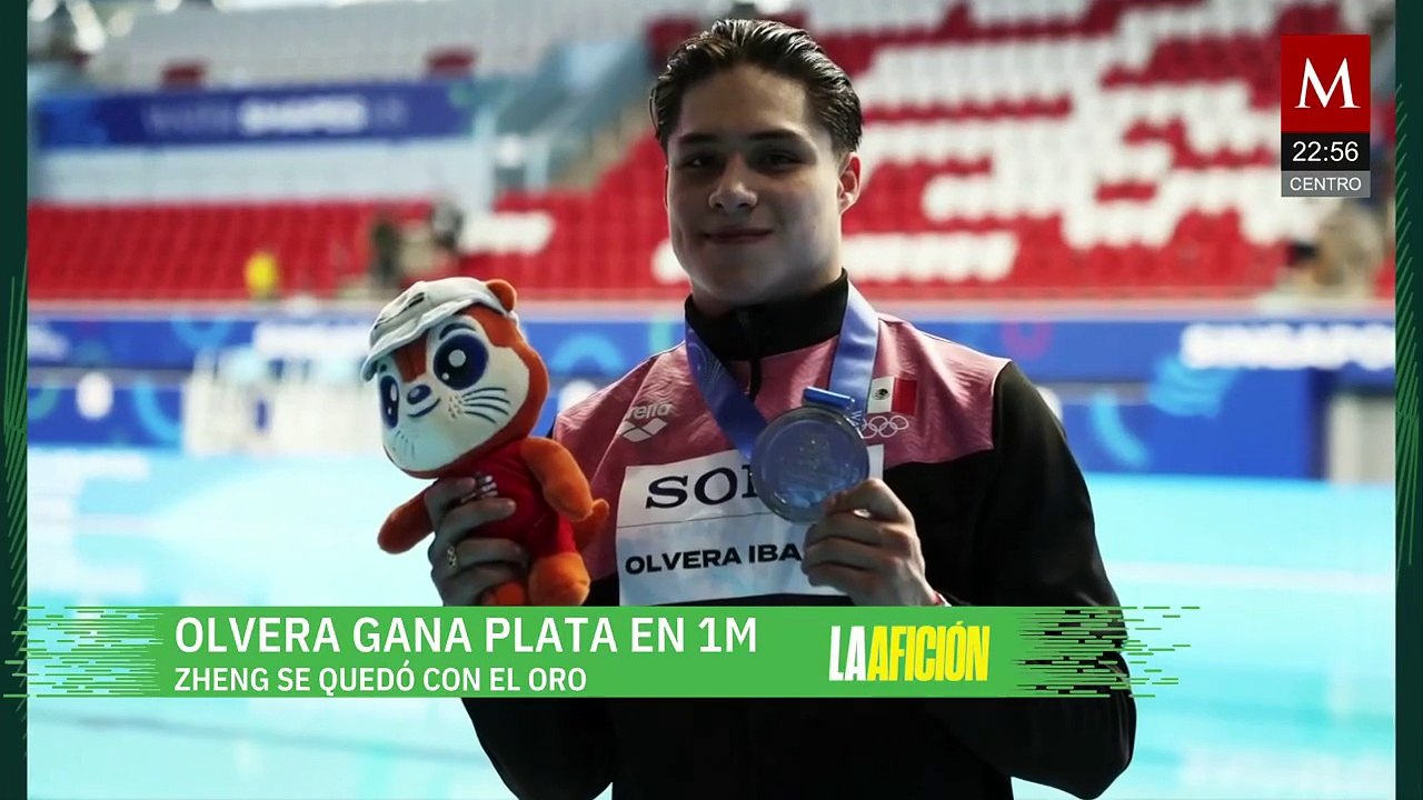 Osmar Olvera logra plata en trampolín de 1 metro del Mundial de Clavados