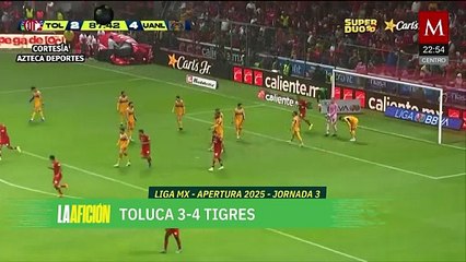 Tigres derroca al Toluca en el Infierno con doblete de Nico Ibáñez