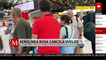 Aerolínea Nacional Rusa cancela vuelos tras un ciberataque