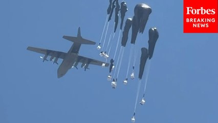 Humanitarian Aid Is Airdropped Into Gaza Amid Widespread Starvation