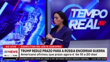 Trump ameaça reduzir prazo para fim da guerra e impor tarifas de 100% à Rússia | TEMPO REAL