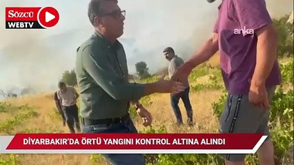 Diyarbakır’da örtü yangını kontrol altına alındı