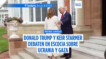 Trump y Starmer debaten en Escocia sobre Ucrania y Gaza tras el acuerdo comercial UE-EE.UU.