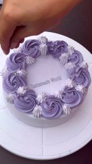 Beautiful Purple Cake Decoration #tastemadeworld #shorts #icing #Cakeicing #cakedesign #cakedecoration #beautifulcake #birthdaycake  #cupcakedesign #cupcakefrosting #food #viralvideo #foryou #reels #exploretheworld #fyp #trending  #cake