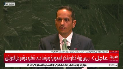 رئيس وزراء قطر: مؤتمر حل الدولتين بارقة أمل