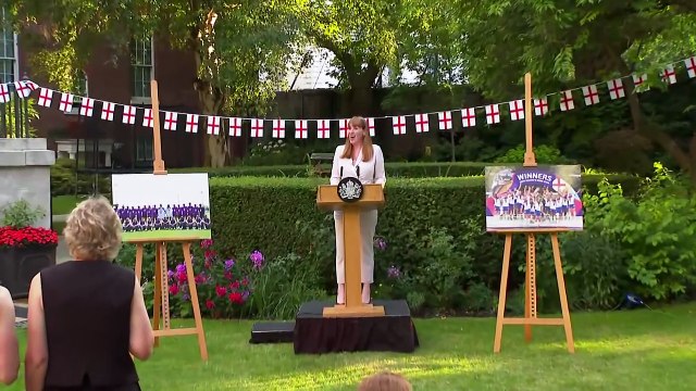 Angela Rayner hosts Lionesses at Downing Street celebration