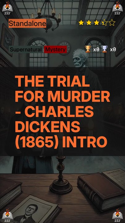 The Trial for Murder - Charles Dickens (1865) Intro
